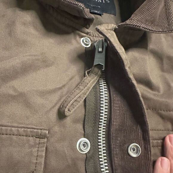 All Saints Brown utility jacket corduroy neck medium - Picture 5 of 8